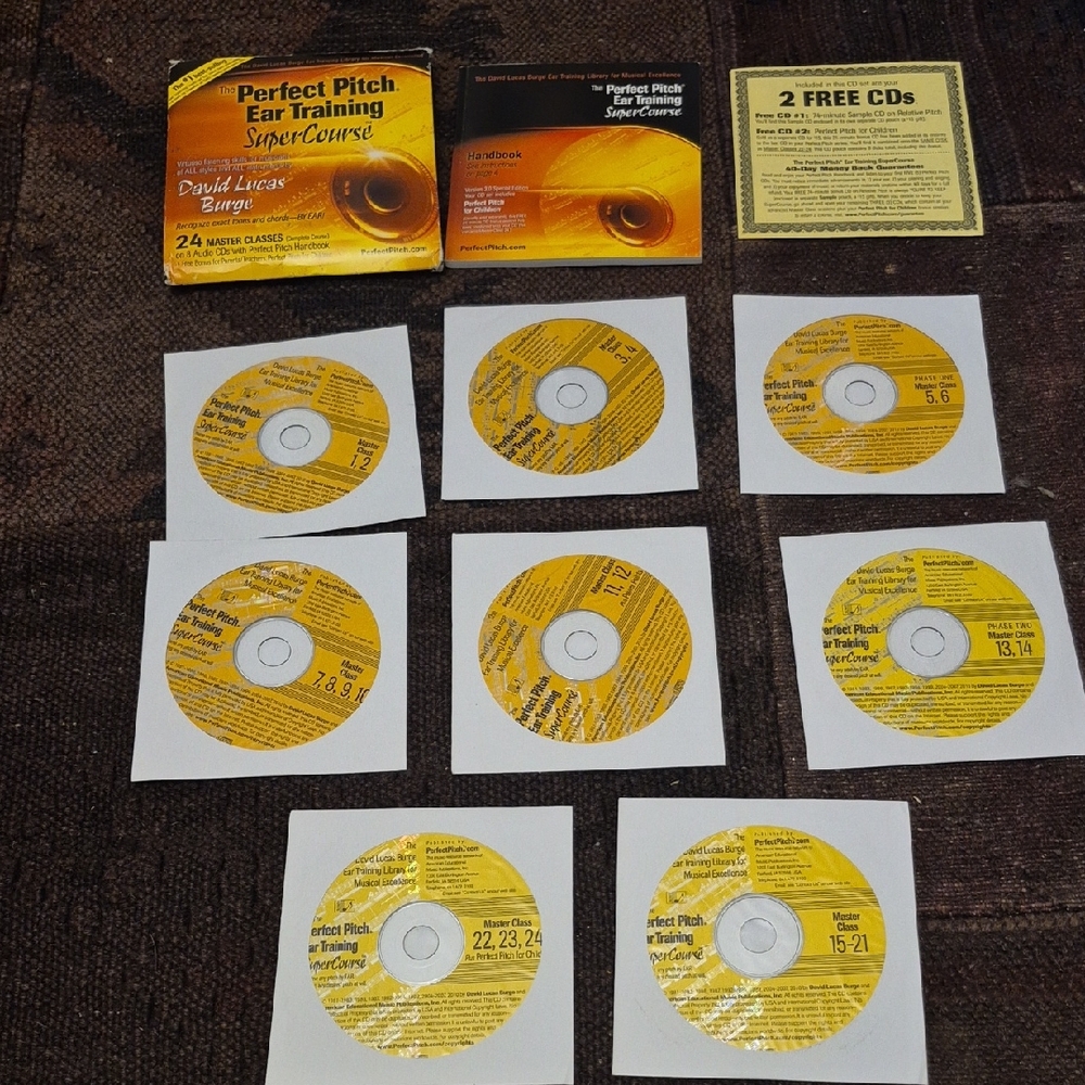 PERFECT PITCH ear Training Supercourse 24 Master Classes CDs Handbook HOMESCHOOL